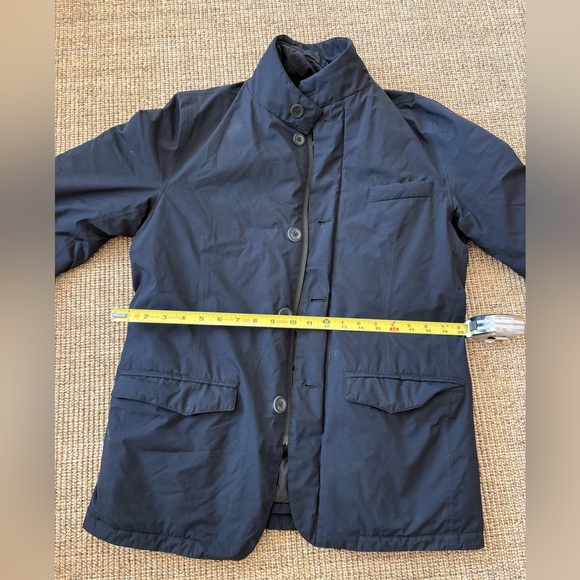 Herno Men's Dark Black Trench Coat with Stand Collar - Picture 4 of 6